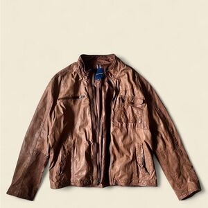 Cole Haan Tan Leather Jacket